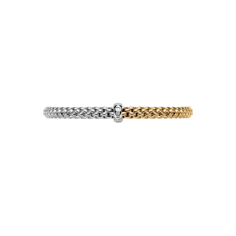 two tone mesh braclet