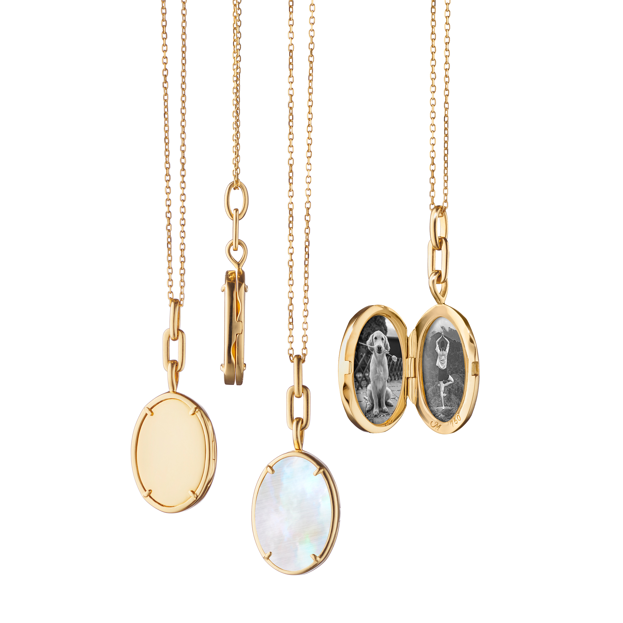 mother of pearl locket necklace