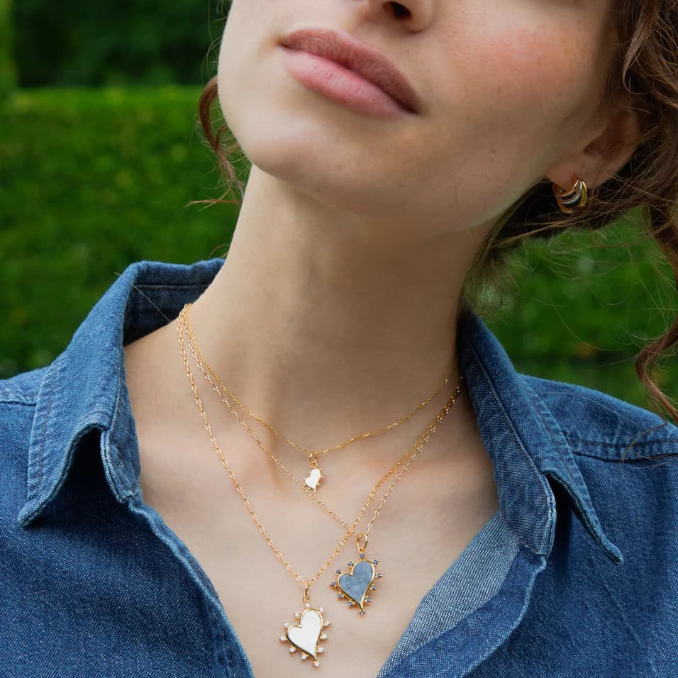 mother of pearl heart pendant