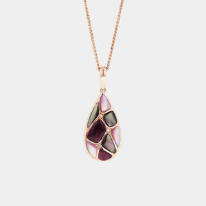 Spiny Oyster Shell and Mother of Pearl Diamond Pendant Necklace