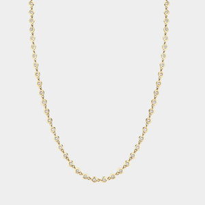Round Bezel Tennis Necklace