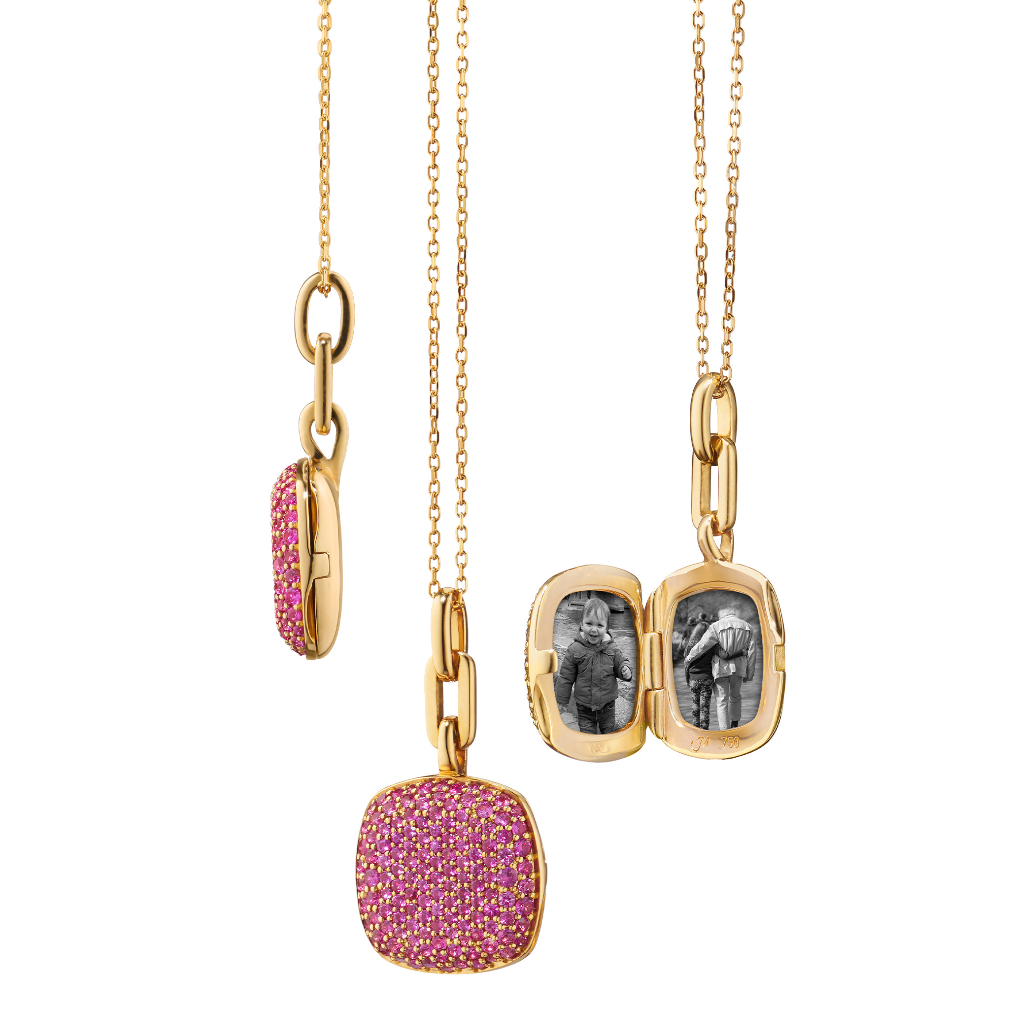 pin sapphire locket