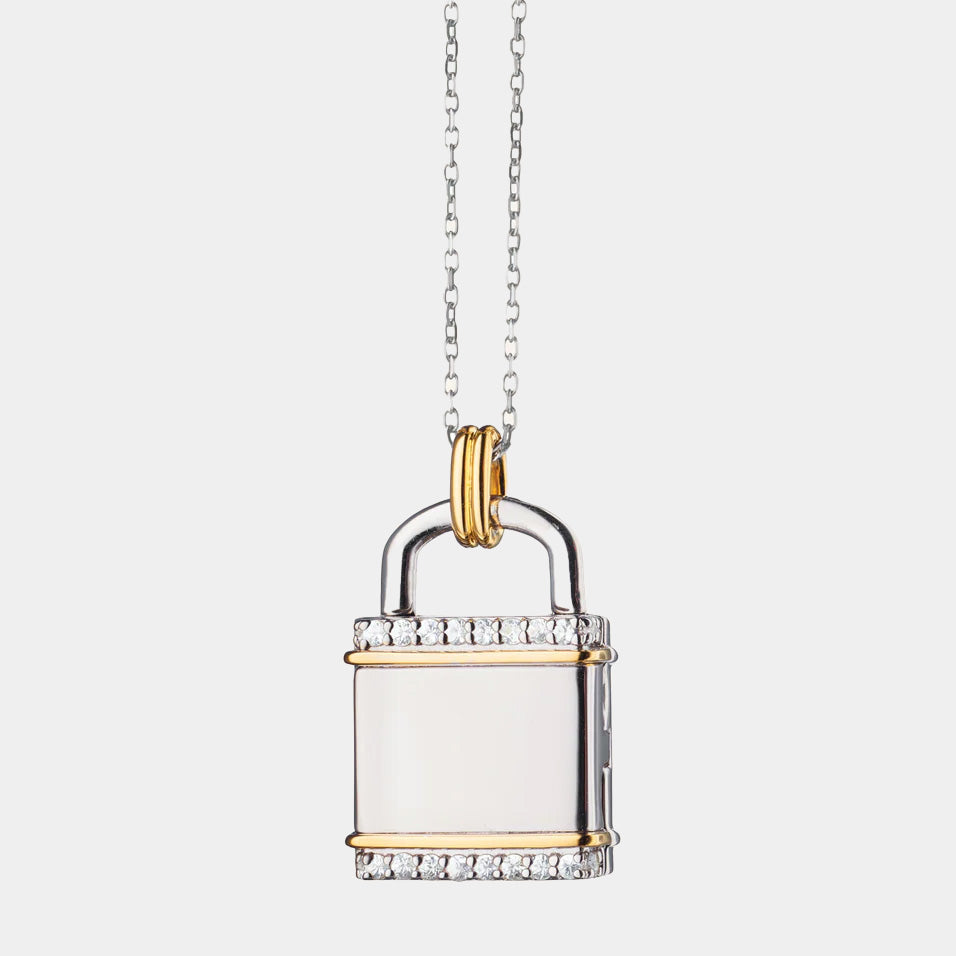 lock shaped square locket