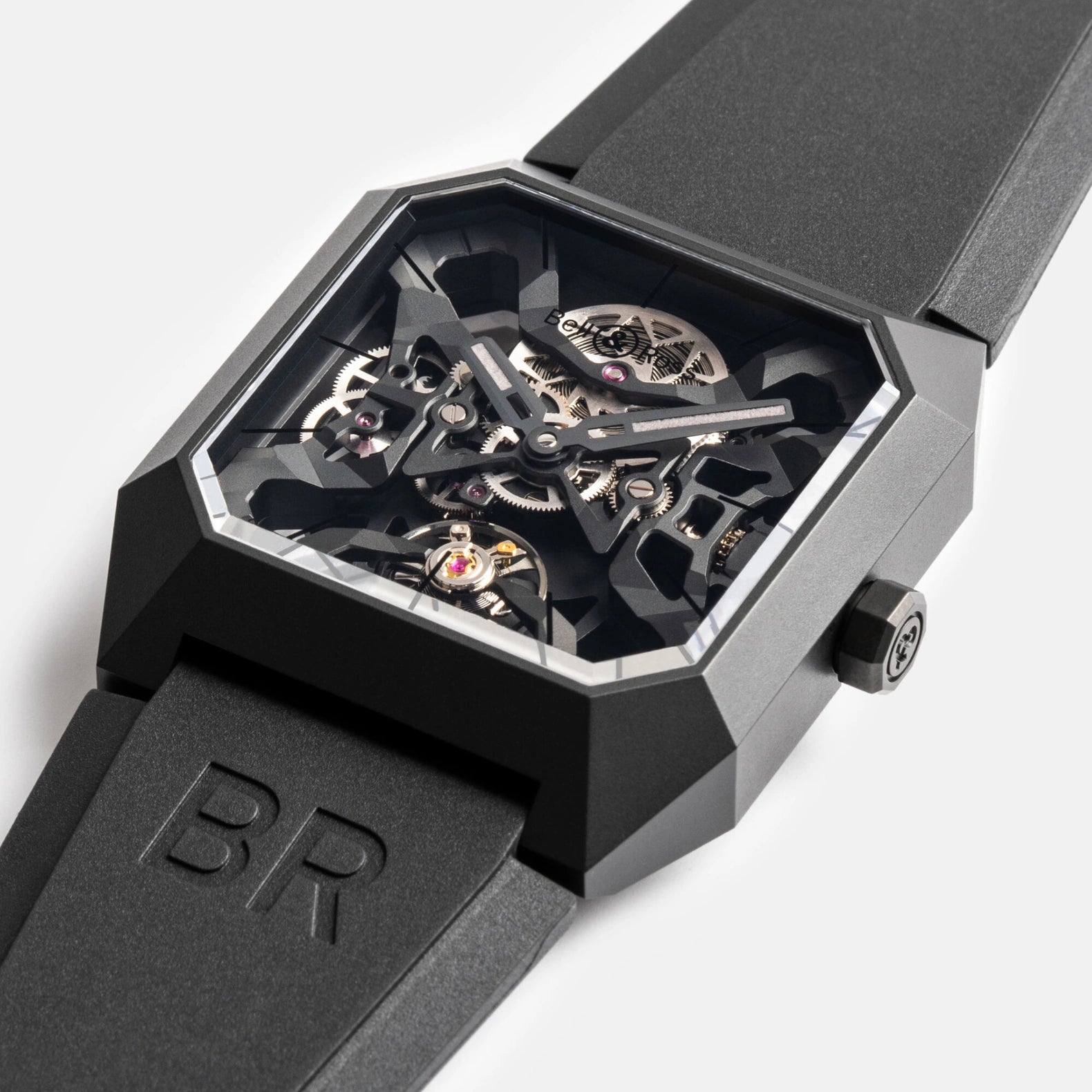 BR-03 Cyber Ceramic 42mm - Skeleton Dial on Strap