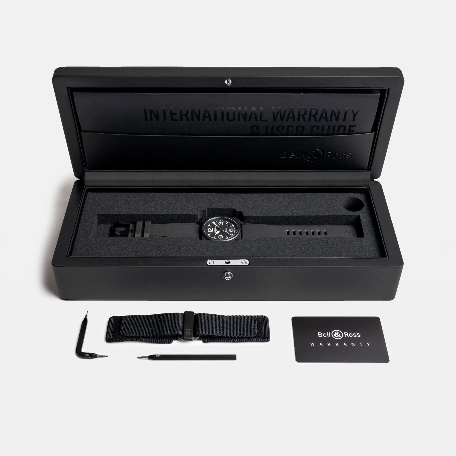 BR-03 Black Matte 41mm - Black Dial on Strap
