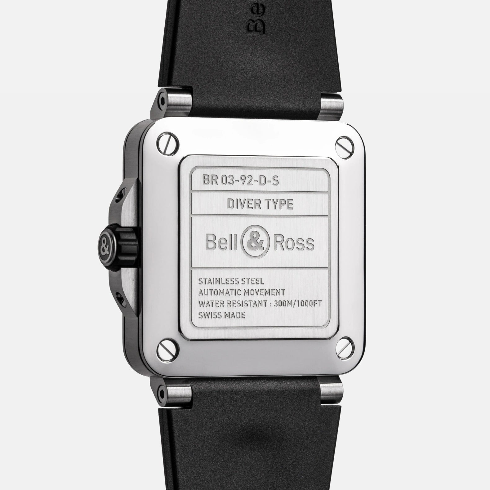 BR-03 Diver White Steel 42mm - White Dial on Rubber Strap