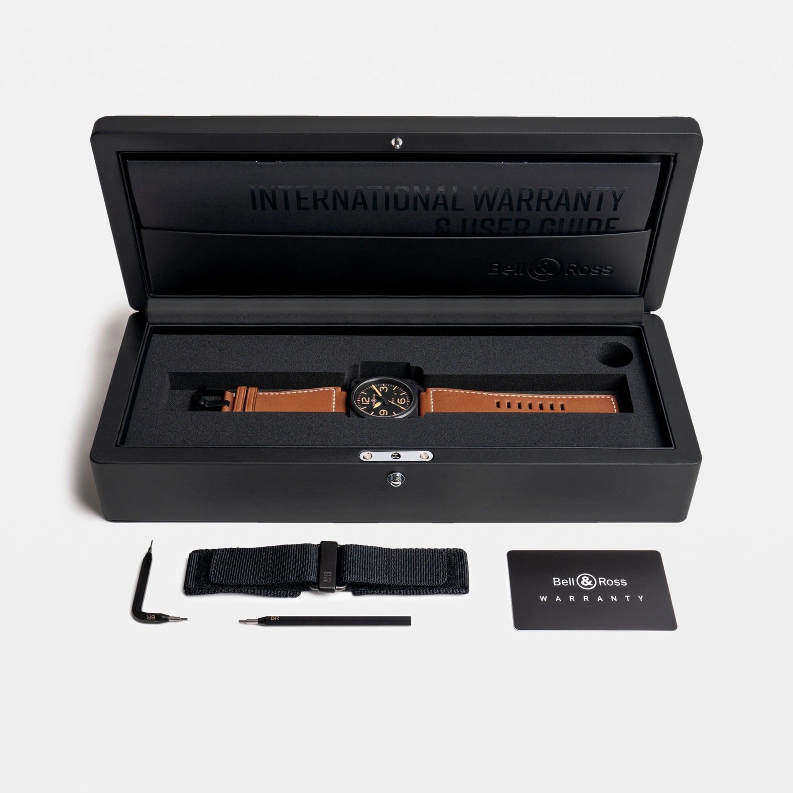BR-03 Heritage 41mm - Black Dial on Strap