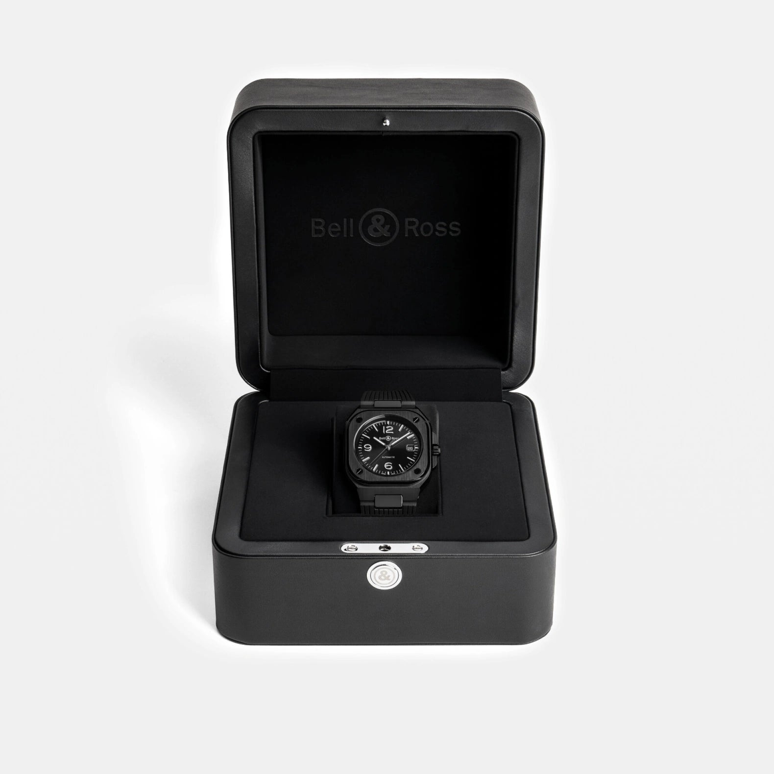 BR-05 Black Ceramic 41mm - Black Dial on Strap