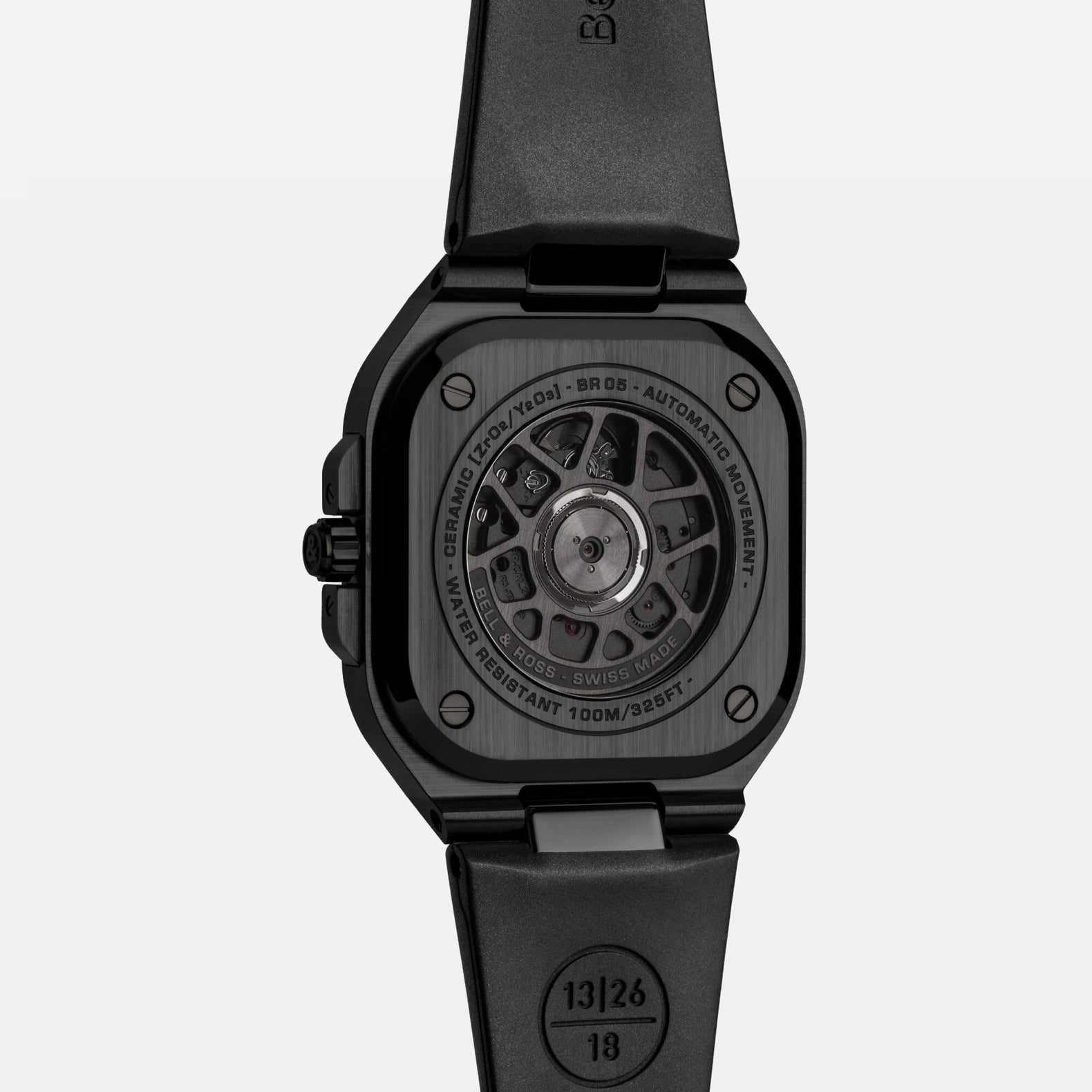 BR-05 Black Ceramic 41mm - Black Dial on Strap
