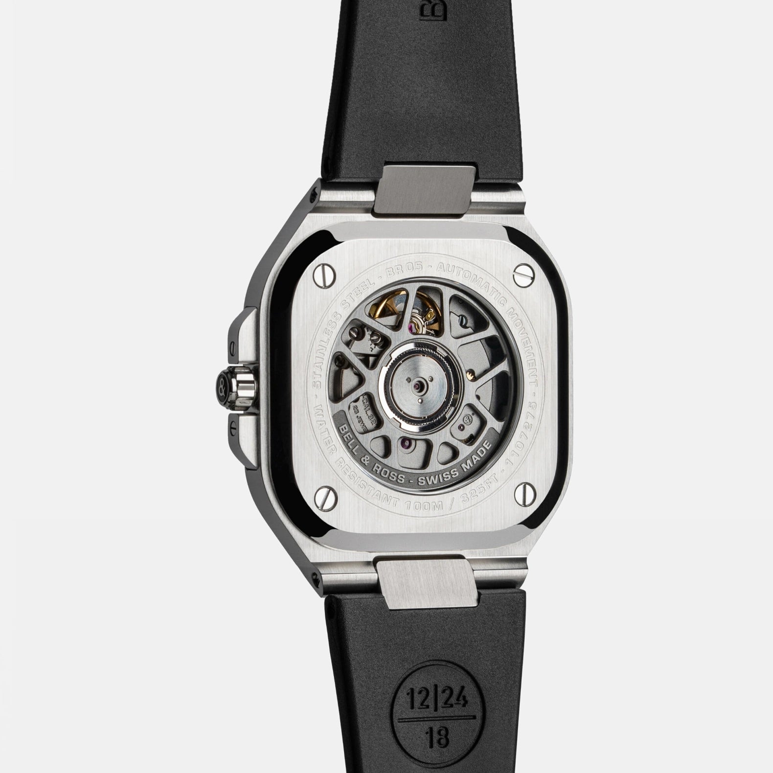 BR-05 Black Steel 41mm - Black Dial on Strap