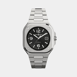 BR-05 Black Steel 41mm - Black Dial on Bracelet