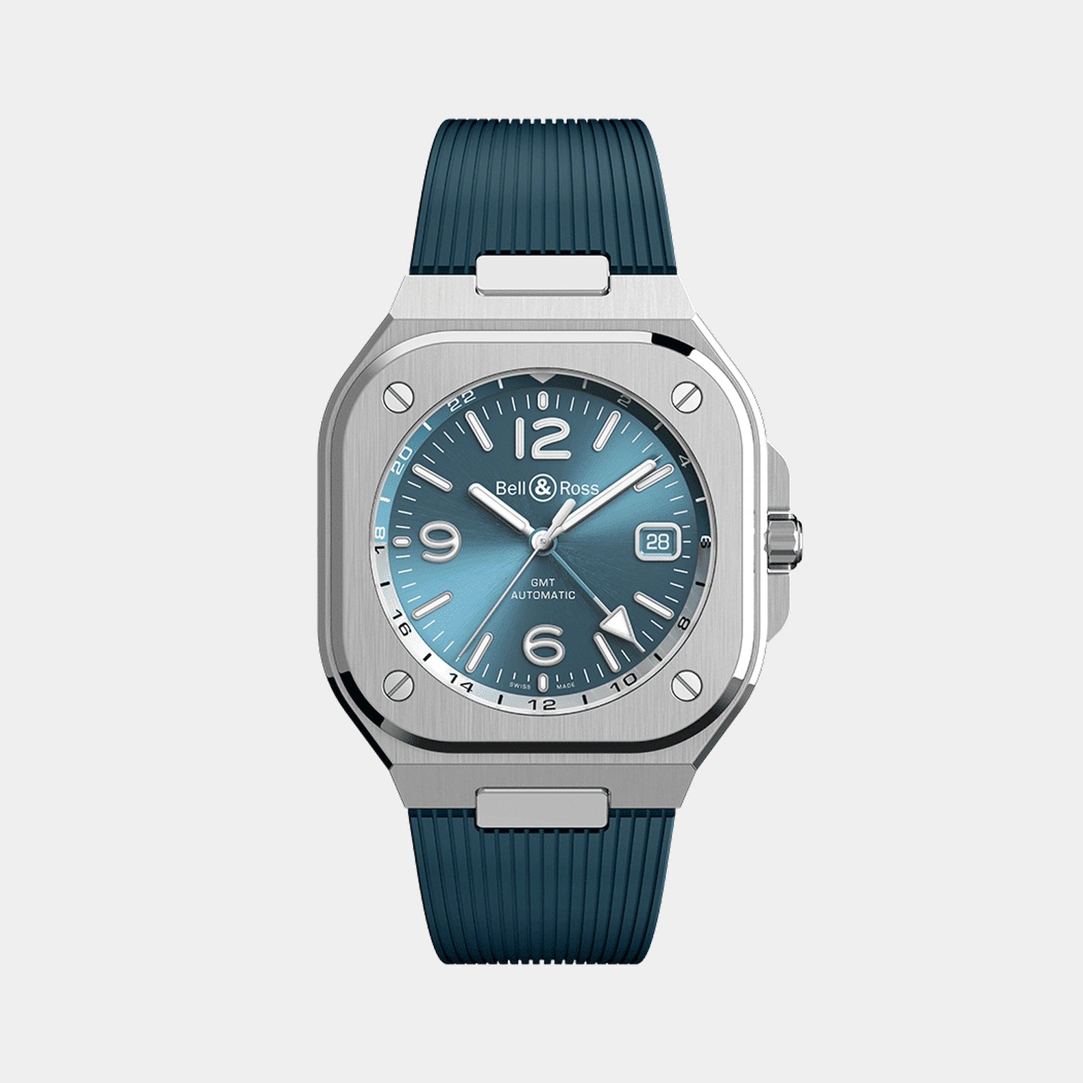 BR-05 GMT Sky Blue 41mm - Blue Dial on Strap
