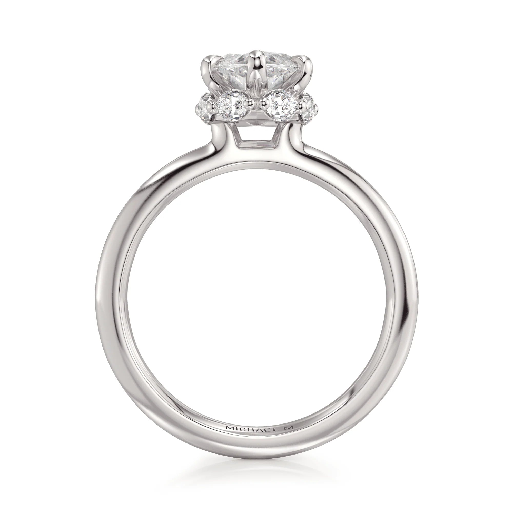 Marquise Solitaire Platinum Engagement Ring - R832