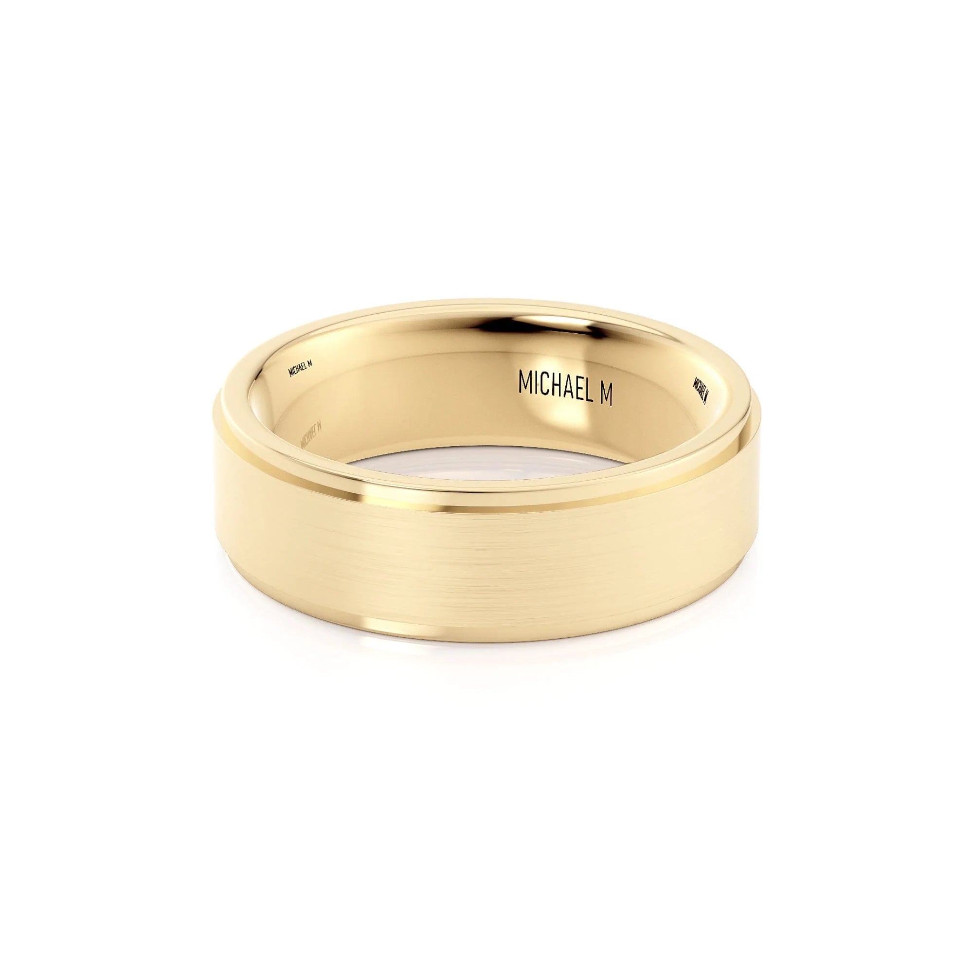 Classic Brushed Wedding Ring 14k Yellow Gold – MB103