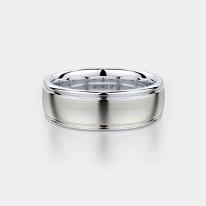 Brushed Wedding Ring 14k White Gold - MB106