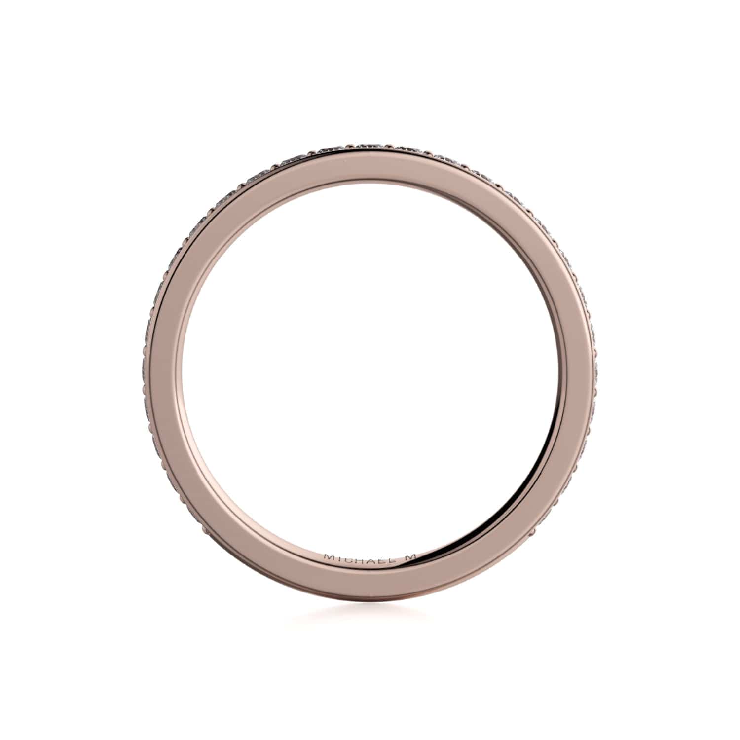 Channel Set Diamond Wedding Ring 18k Rose Gold - R324B