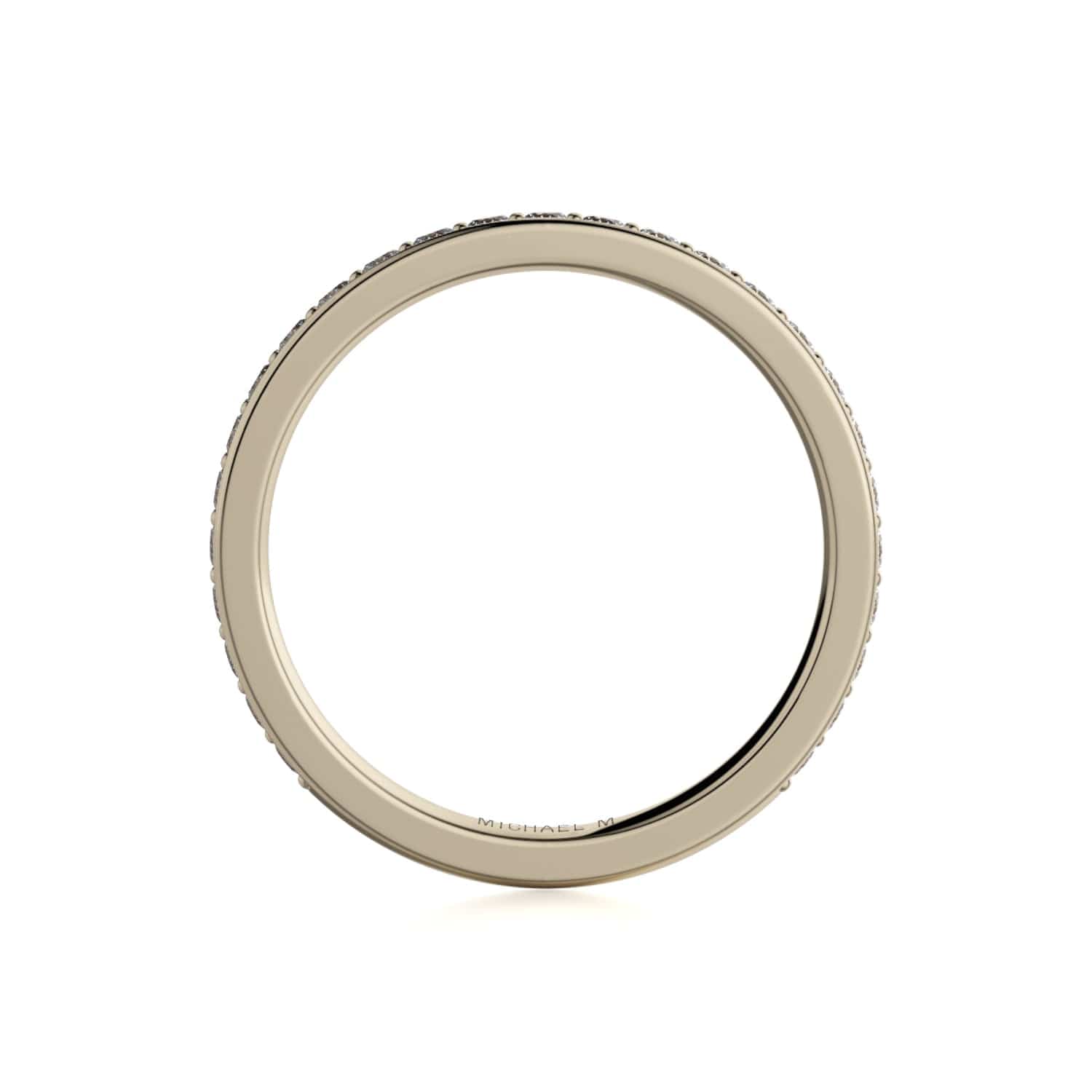 Channel Set Diamond Wedding Ring 18k Yellow Gold - R324B