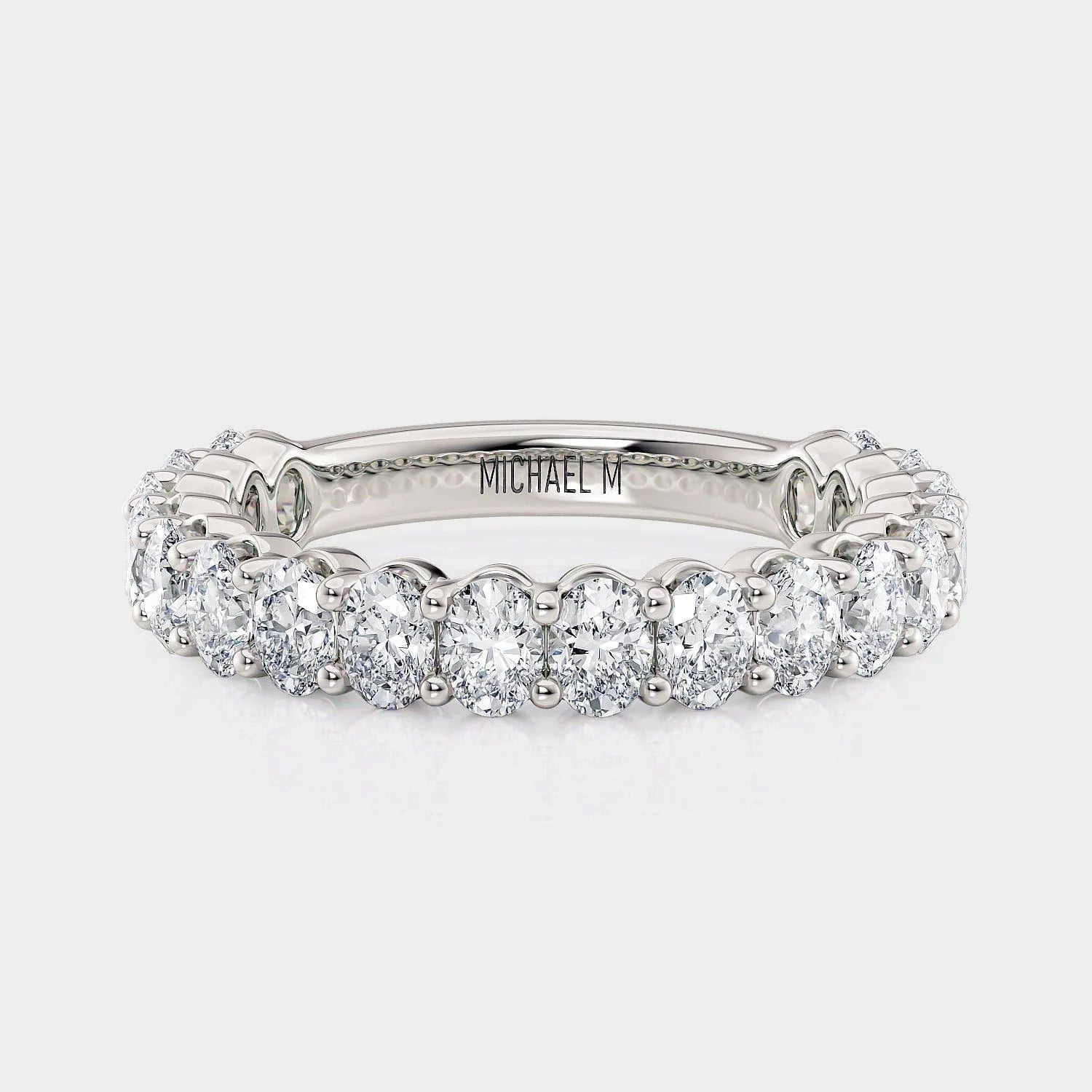 Oval Diamond Wedding Ring Platinum - R795SB