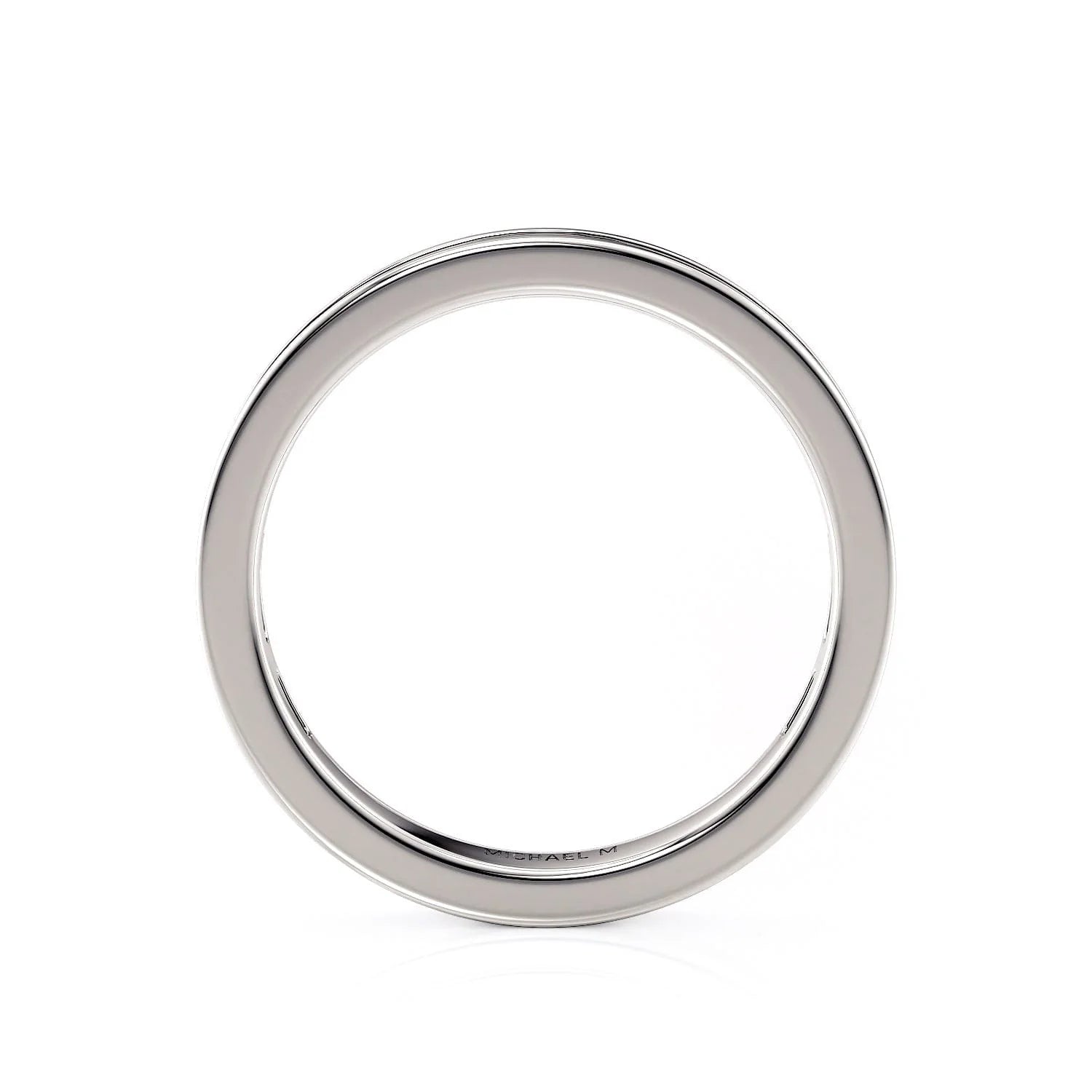 Channel Baguette Wedding Ring 18k White Gold - R820B