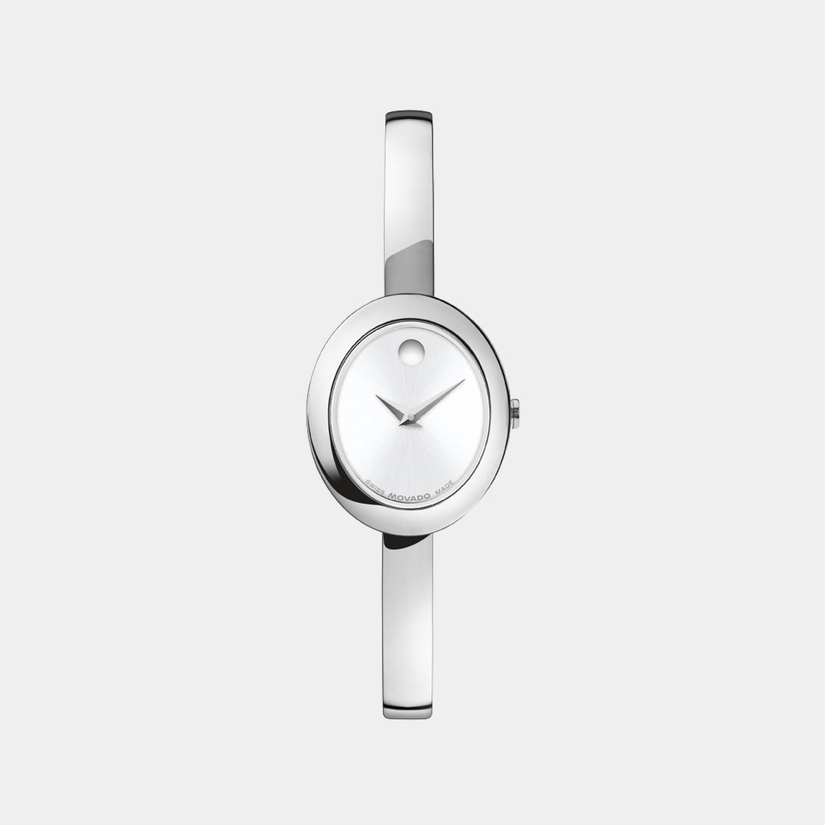 Museum Bangle - Silver White Dial on Bracelet