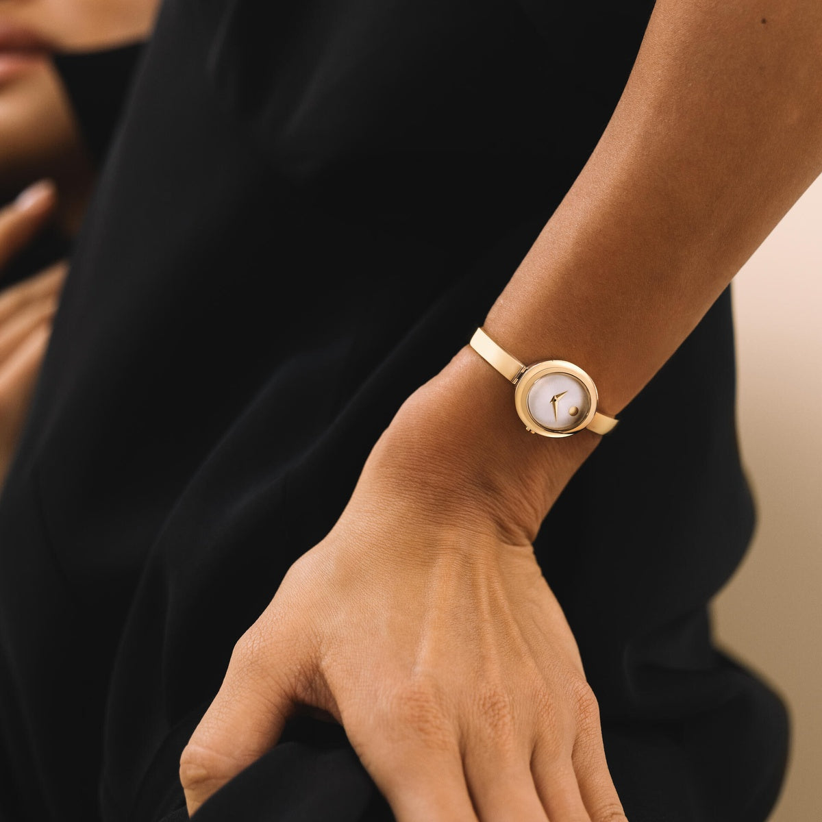Museum Bangle Gold - Silver White Dial on Bracelet