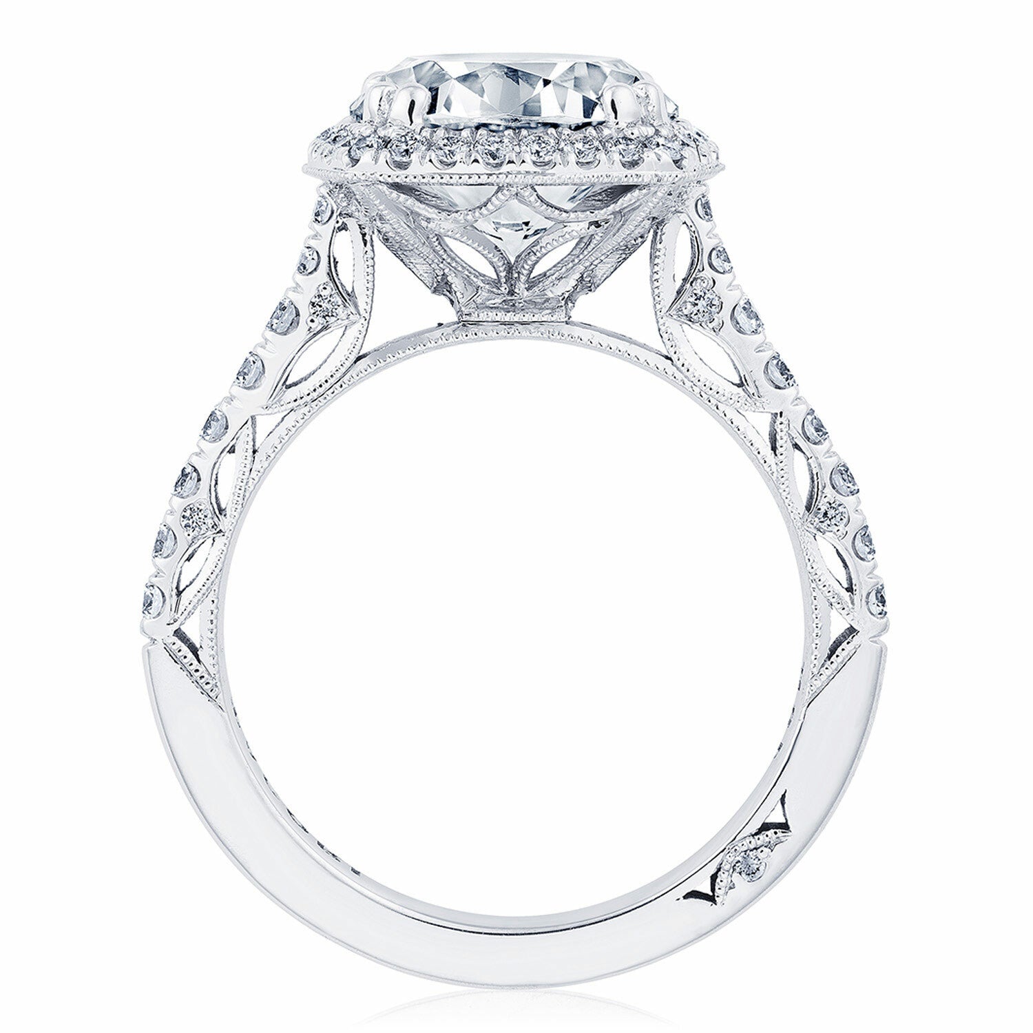Cushion Halo Platinum Engagement Ring - 269122
