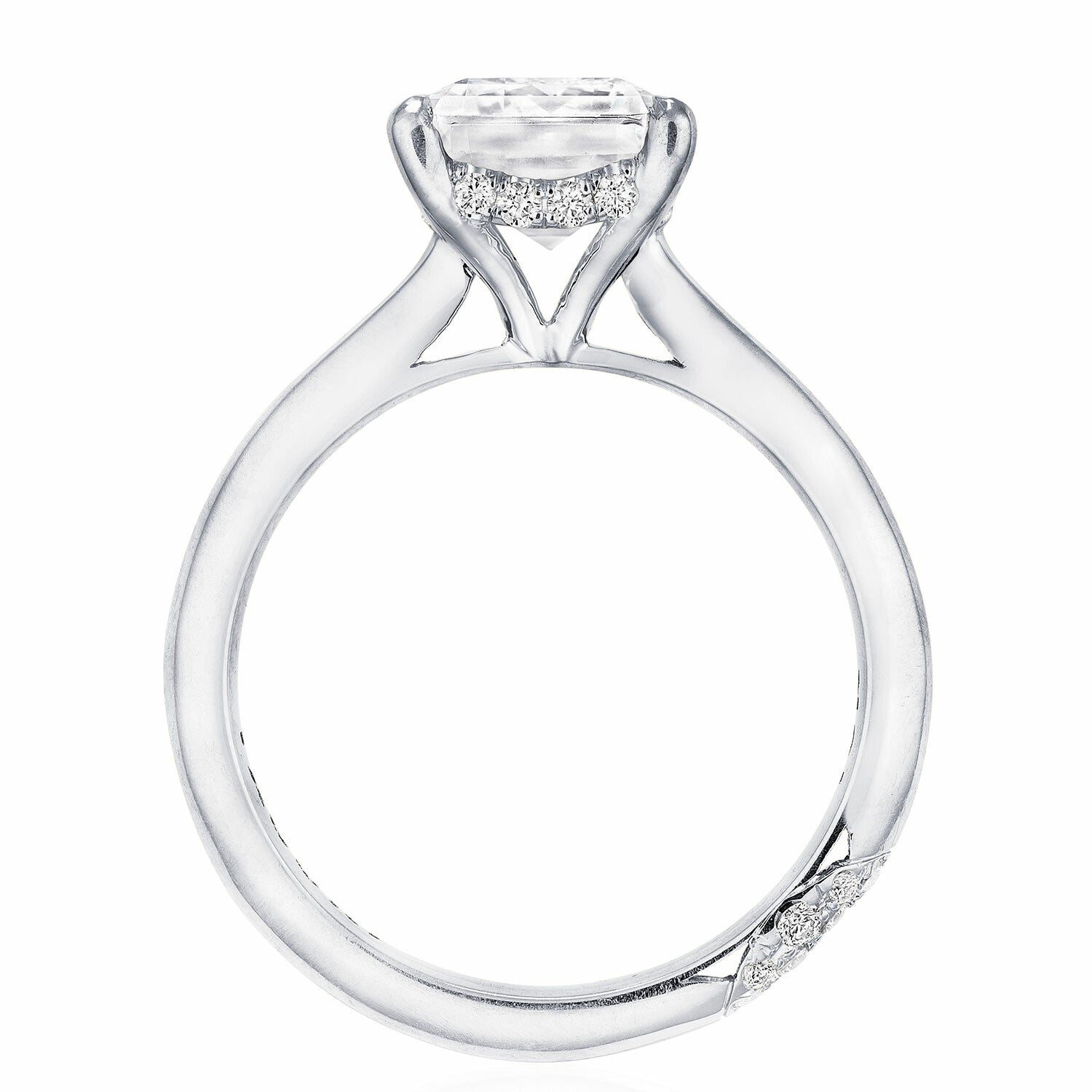 Emerald Solitaire Platinum Engagement Ring - HT2671