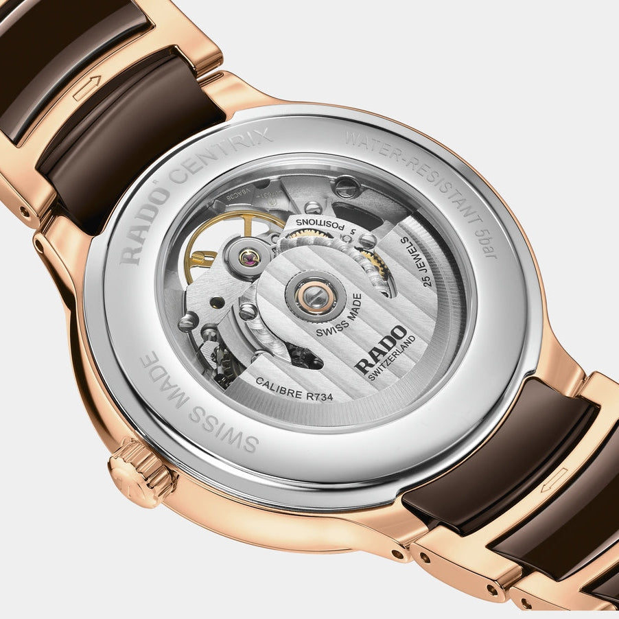 Centrix Open Heart 39.5mm - Brown Dial on Bracelet