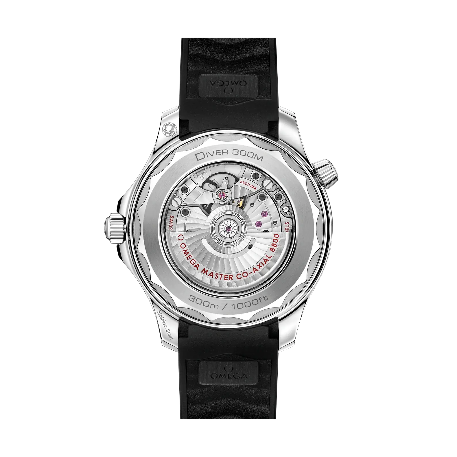 Seamaster Diver 300M - Black Dial with Date on Rubber Strap