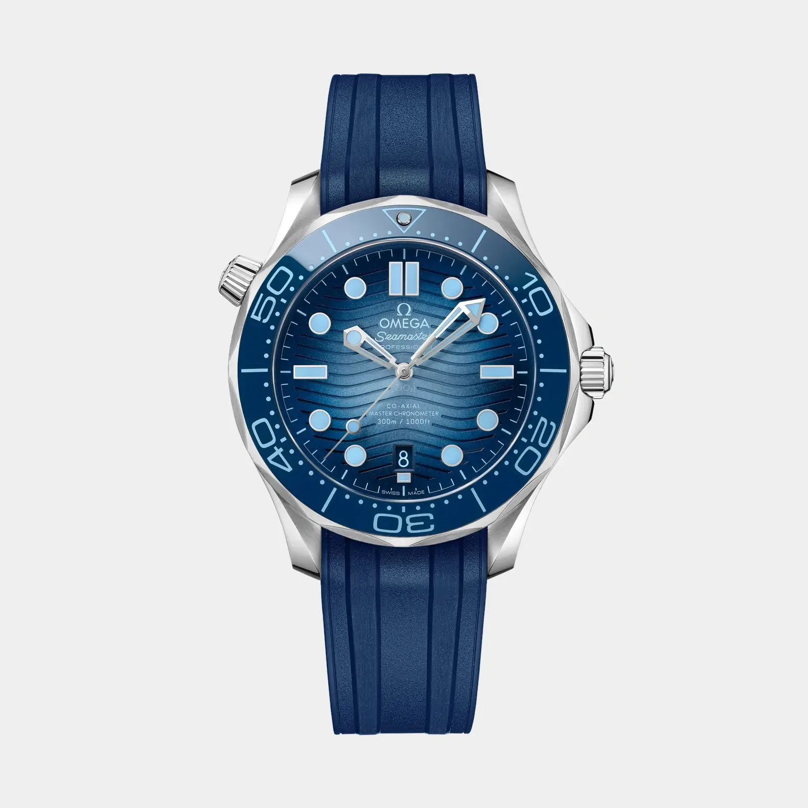 Seamaster Diver 300M 42mm - Blue Gradient  Dial on Rubber Strap