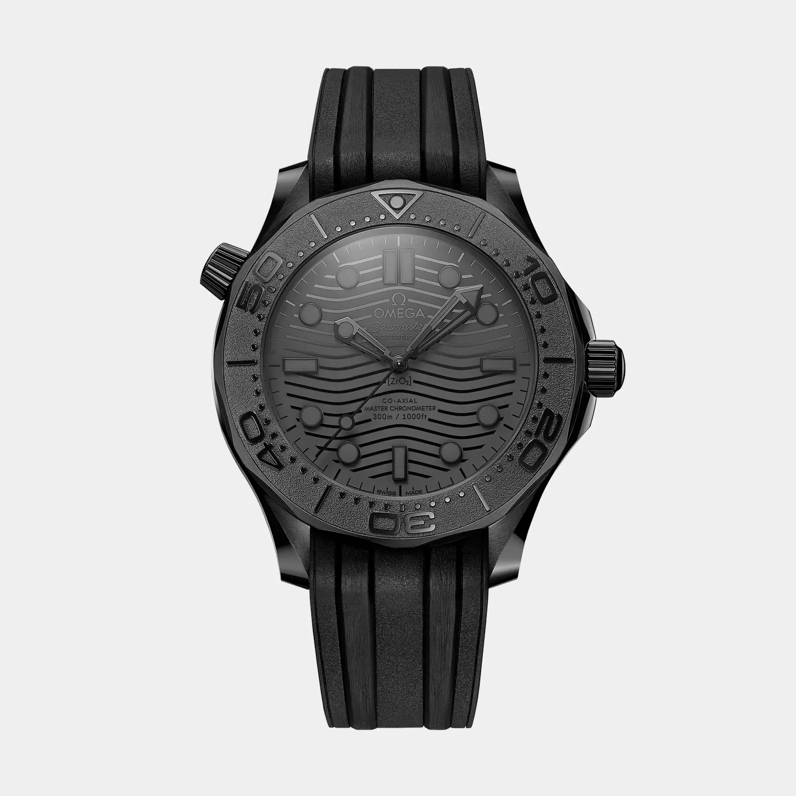 Seamaster Diver 300M 43.5mm  - Black Ceramic on Rubber Strap