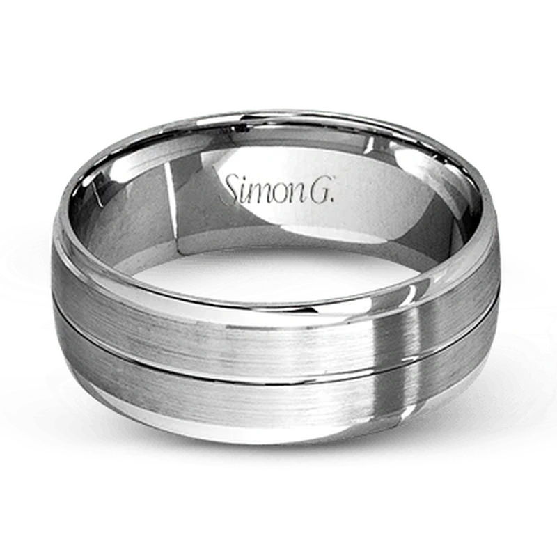 Classic Brushed Wedding Ring Platinum - LG103