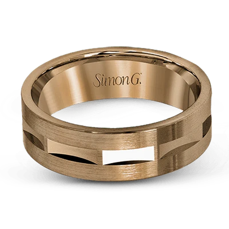 Geometric Wedding Ring 18k Rose Gold - LG115