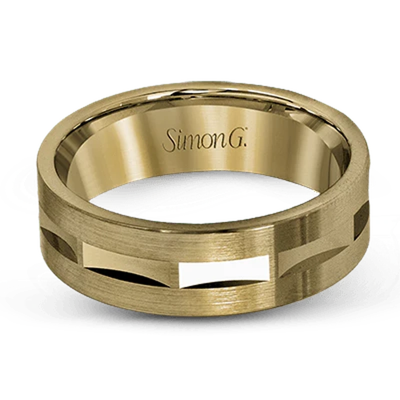 Geometric Wedding Ring 18k Yellow Gold - LG115