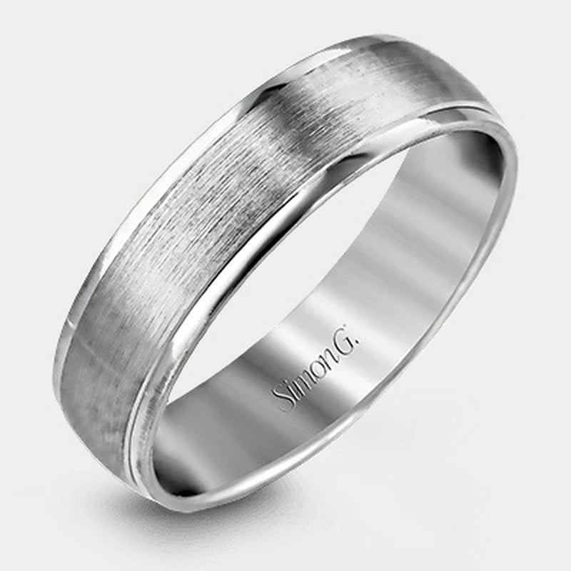 Brushed Wedding Ring Platinum - LG124