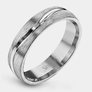 Modern Wedding Ring 14k White Gold - LG148