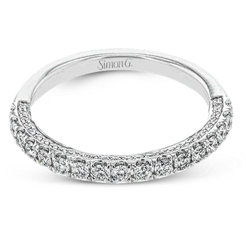 Pavé Diamond Wedding Ring Platinum - LR2595-B