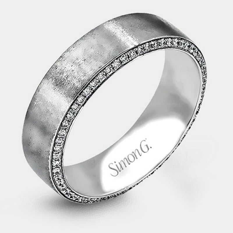 Diamond Accent Wedding Ring 18k Gold Platinum - MR2273