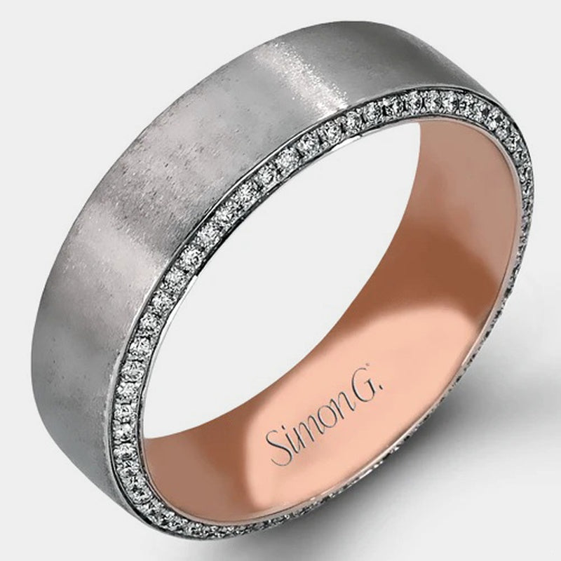 Diamond Accent Wedding Ring 14k White/Rose Gold - MR2273