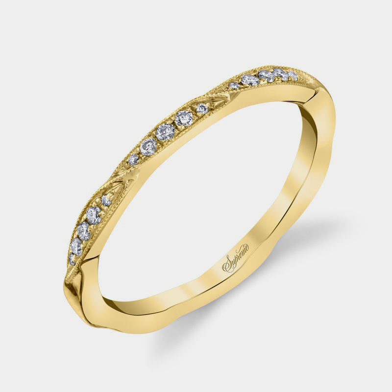 Vintage Round Diamond Wedding Ring