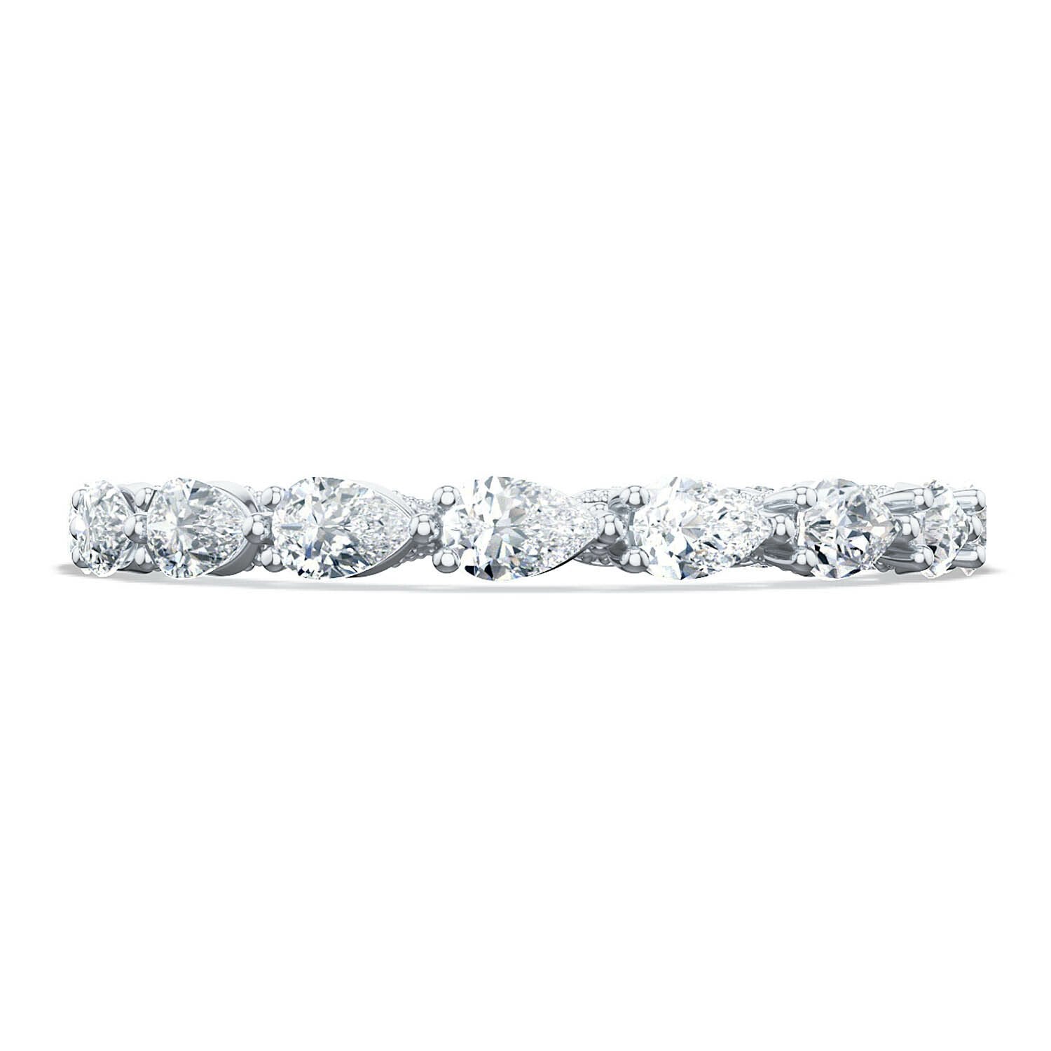 Pear Foundation Eternity Wedding Ring Platinum - 2687