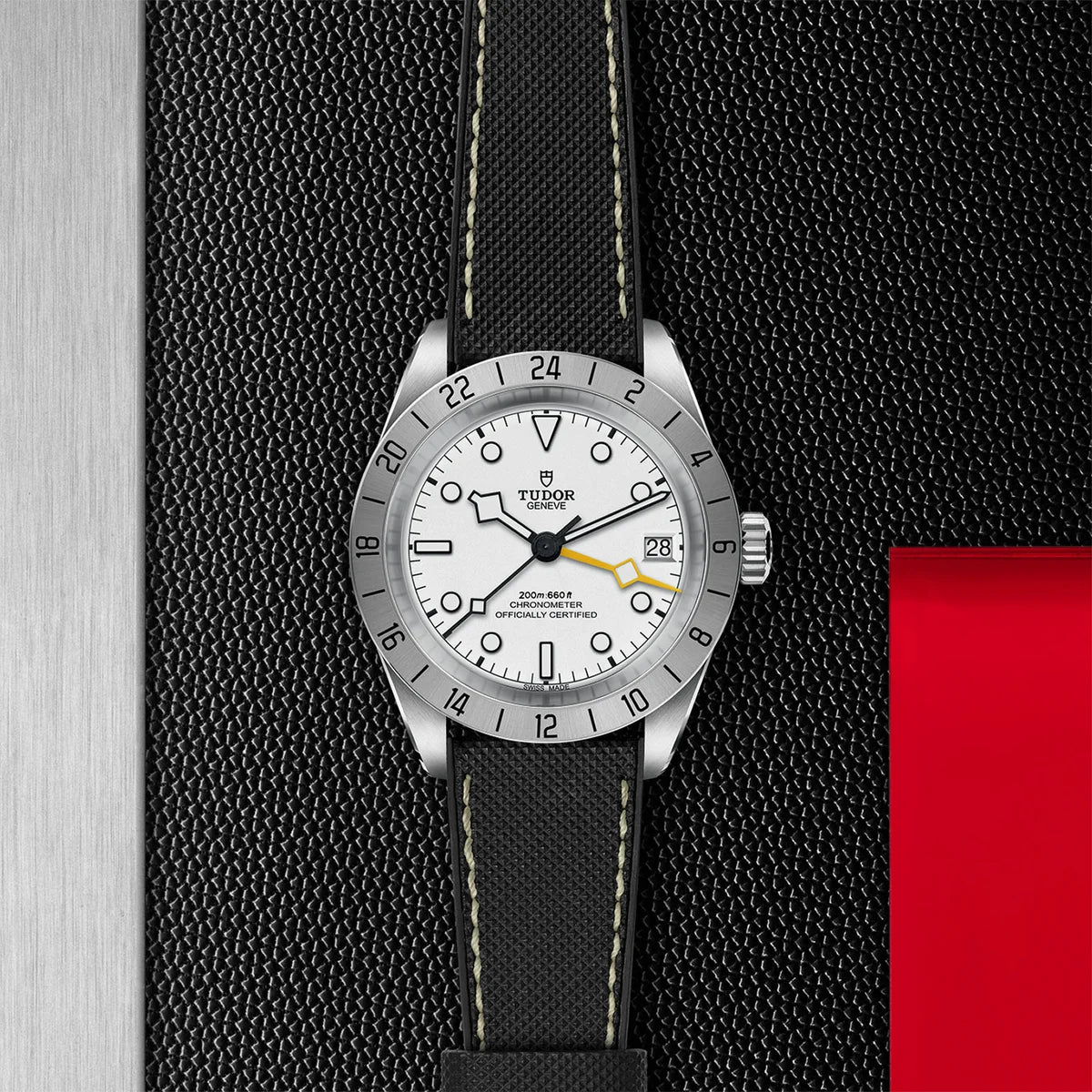 Black Bay Pro 39mm - Opaline Dial on Hybrid Strap