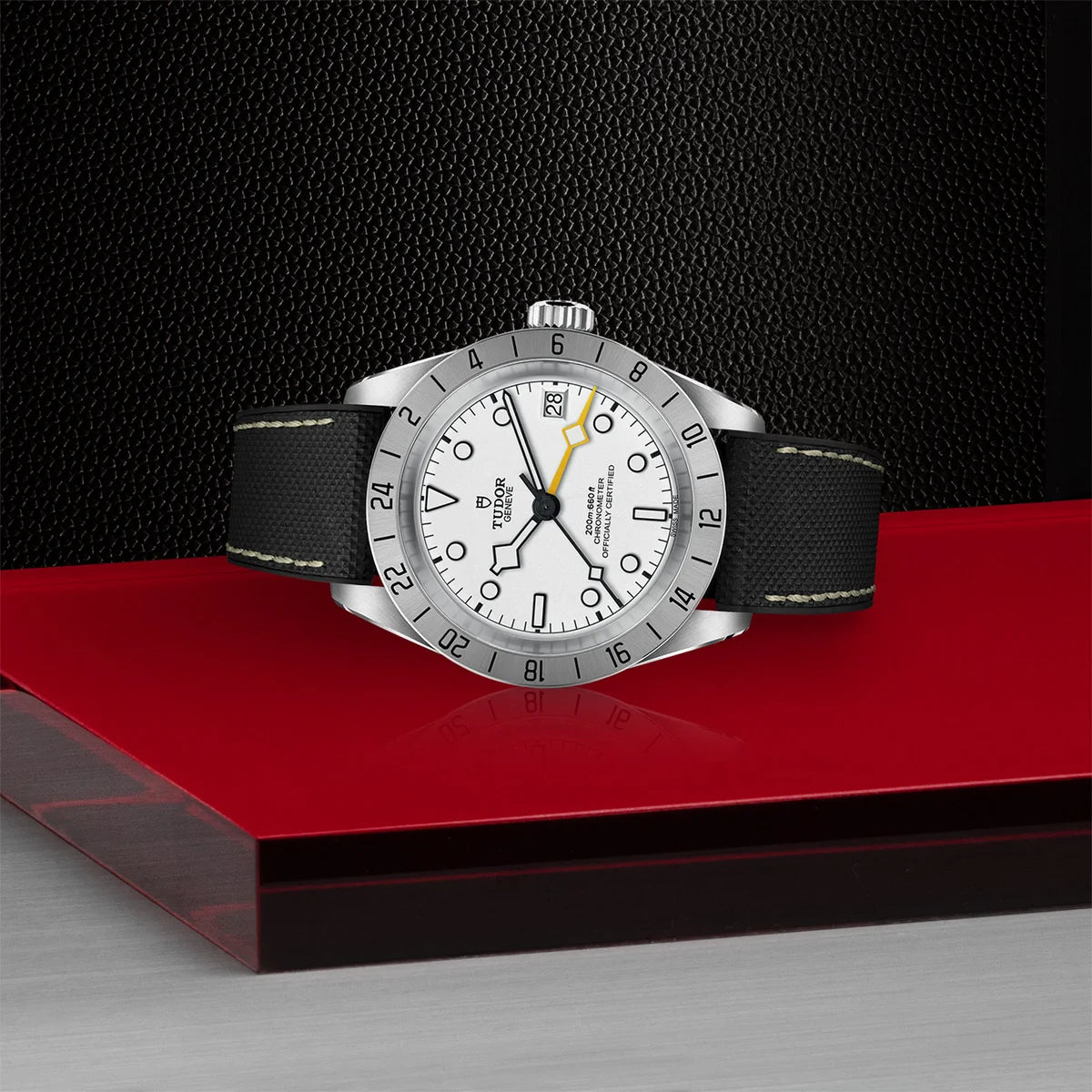 Black Bay Pro 39mm - Opaline Dial on Hybrid Strap