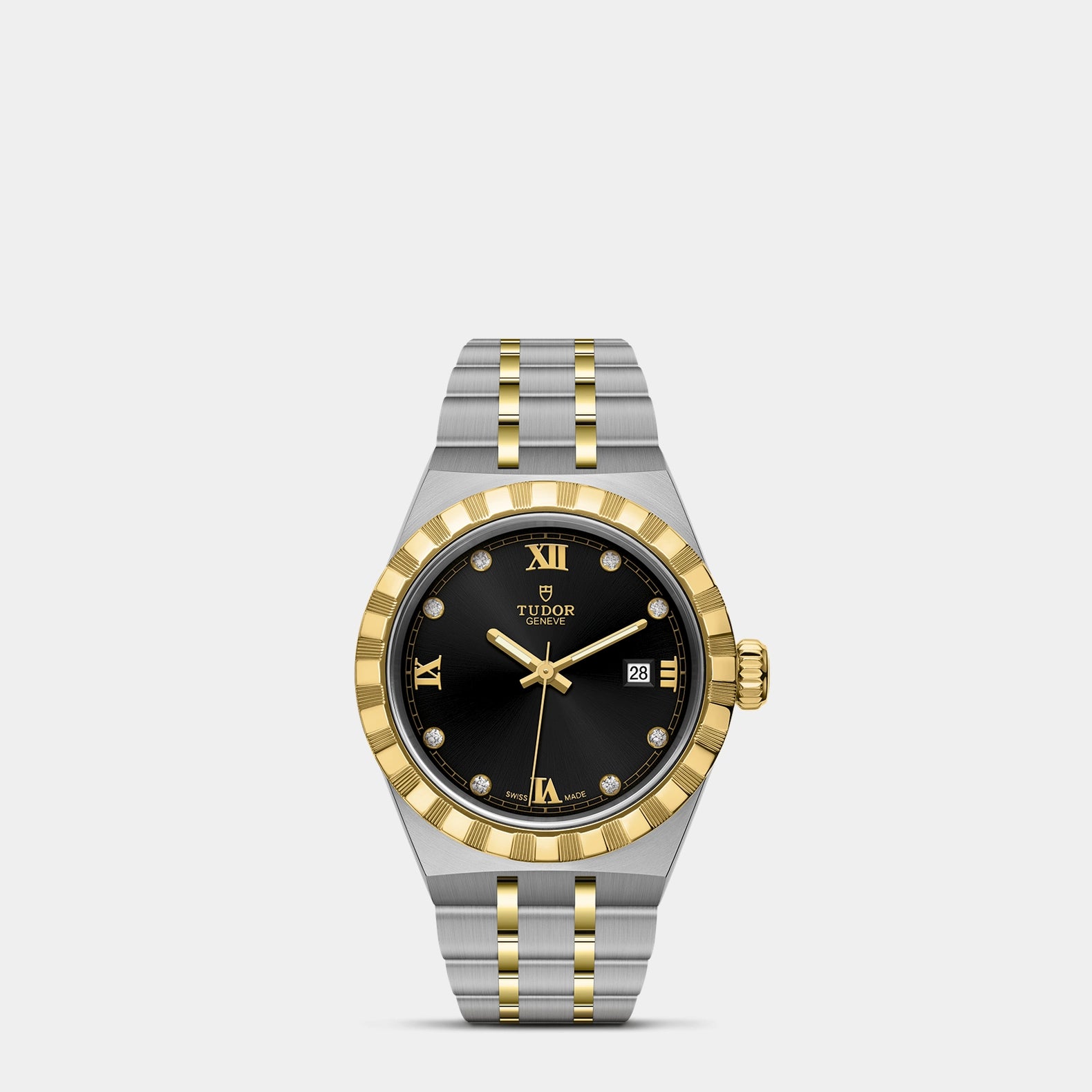 TUDOR Royal Two-Tone  28mm - Black Diamond Dial