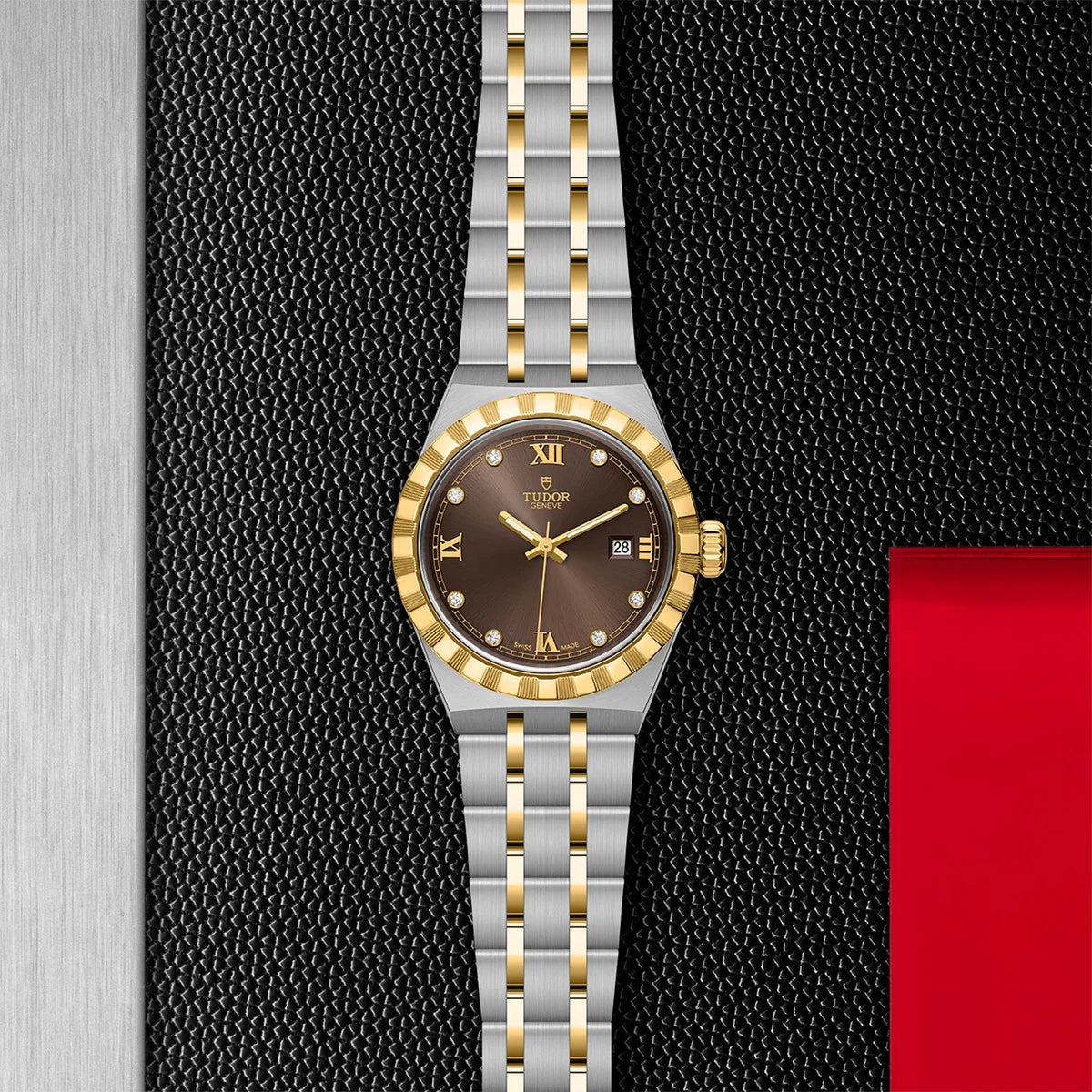 TUDOR Royal Two-Tone  28mm - Brown Diamond Dial