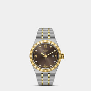 TUDOR Royal Two-Tone  28mm - Brown Diamond Dial