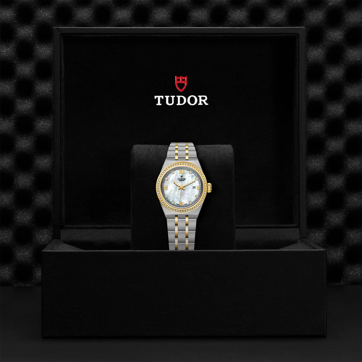 TUDOR Royal Two-Tone  28mm - Mother of Pearl Dial Diamond Bezel