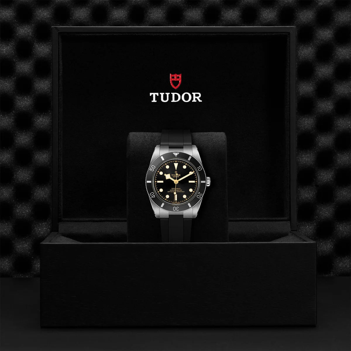 Black Bay 54 37mm - Black Dial on Rubber Strap
