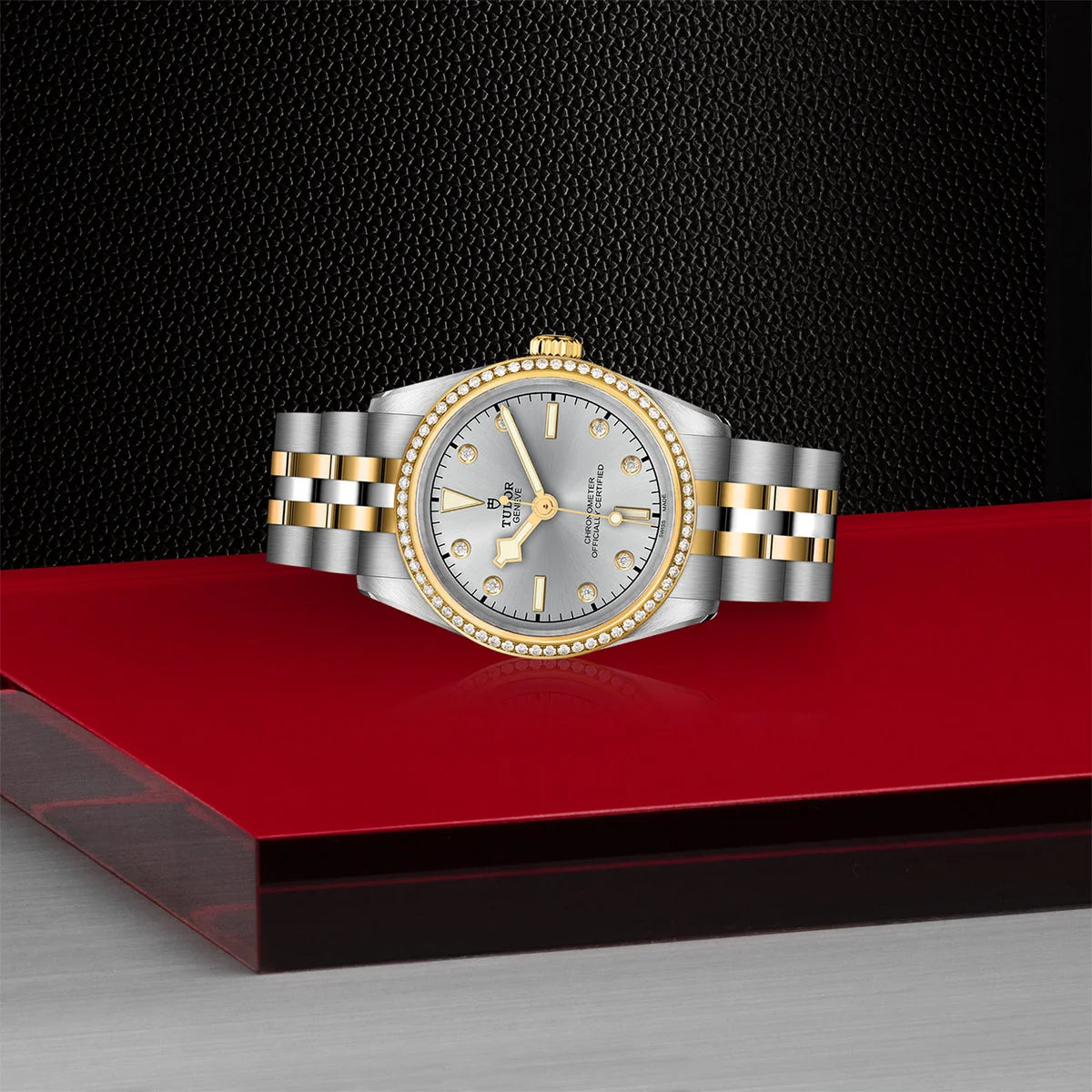 Black Bay One S&G 31mm - Silver Dial Diamond Bezel on 5-Link Bracelet
