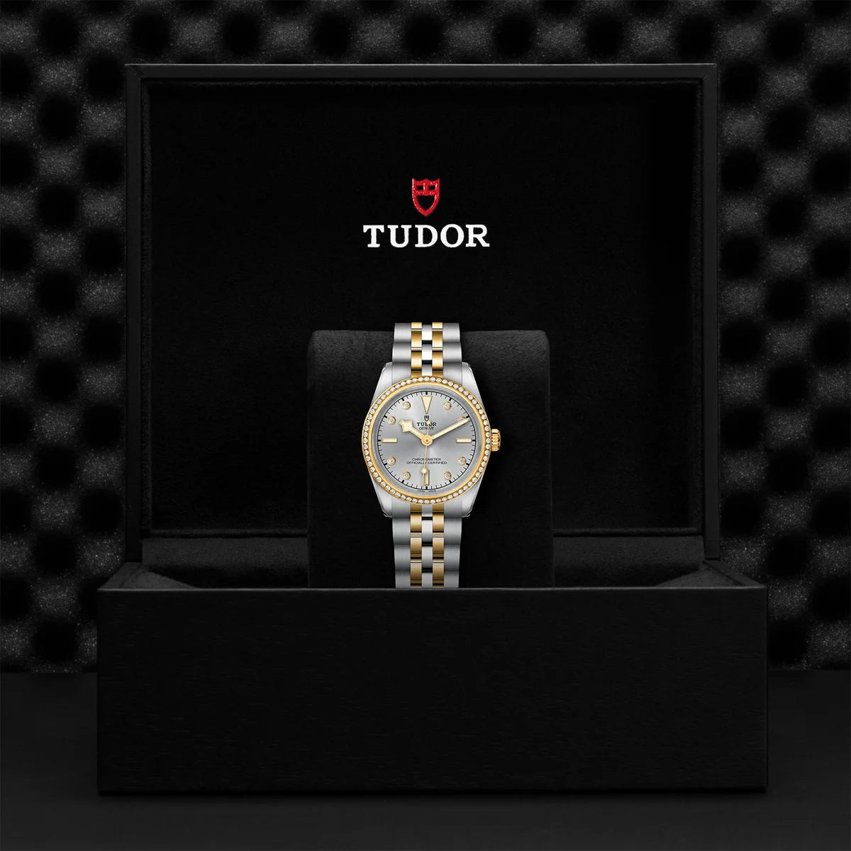 Black Bay One S&G 31mm - Silver Dial Diamond Bezel on 5-Link Bracelet